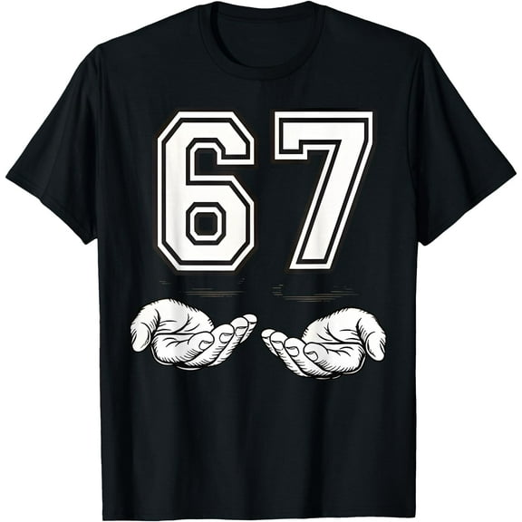 Funny 67 Six Seven Meme Couple Matching Costume T-Shirt tee