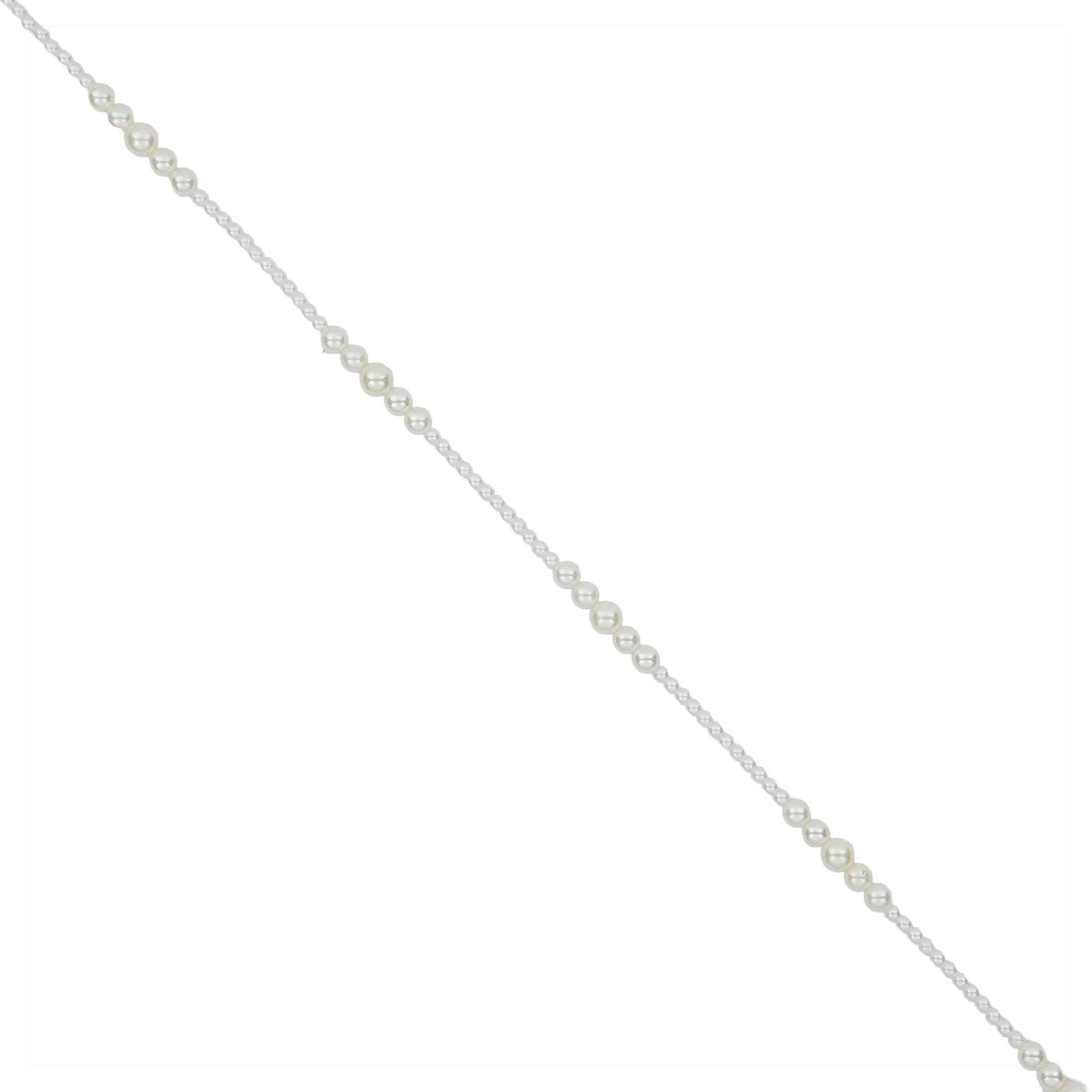Plastic Bead Mini Christmas Garland, White, 6', by Holiday Time