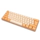 thumbnail image 4 of Teclado para juegos USB de 61 teclas, color de contraste, luz RGB, separación de líneas, teclado mecánico con cable para juegos de oficina, color naranja y beige., 4 of 14