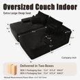 thumbnail image 5 of POEM PANDA 82" Oversized Boneless Memory Foam Chaise Lounge Chair,Black Plush Corduroy Couch Bed,Double Sleeper Comfy Sofa Bed, Cloud Couches for Living Room, 5 of 7