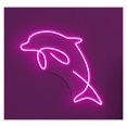 thumbnail image 1 of Letrero De Neón LED Delfín Para Pared, Ideal Para Niños, Habitaciones Con Animales Marinos, Acuarios, Decoración Para Casas Playa, 42cm, 1 of 2