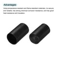 thumbnail image 4 of Uxcell 5Pcs Heat Shrink End Cap 20mm ID x 40mm L 2:1 Ratio Heat Shrink Tube Cap Black, 4 of 5