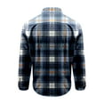 thumbnail image 5 of LEBONYARD Mens Jackets Lightweight,T-Shirts for Men Graphic,Men's Fashionable Check Print Casual Long Sleeve Turndown Collar Blouse Shirt Navy S, 5 of 5