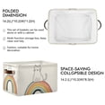 thumbnail image 2 of Yayeee Canvas Storage Basket with Handles for Shelves Fabric Bins Closet Organizer, White Cat Rainbow, 2 of 8