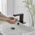 thumbnail image 5 of Automatic Sensor Touchless Bathroom Sink Faucet With Deck Plate In Matte Black, 5 of 11