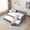 Grey, variant on Twin Size Upholstered Daybed with Trundle, Modern Sofa Bed Frame for Guest Room, Wood Slat Support, Space-Saving