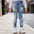 thumbnail image 2 of Afuyipoi Girls Printed Jegging Leggings Pants Blue 5T, 2 of 6