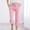 Pinks, variant on Happyyee Plaid Capris Pants for Women Casual Elastic Waist Loose Straight Leg Cropped Pants Comfy Daily Trousers with Pockets,Orange,S