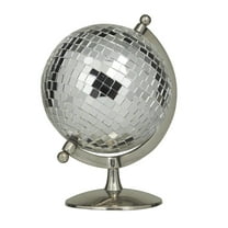 DecMode 8" Disco Ball Style Silver Globe