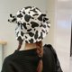 thumbnail image 3 of 1 sombrero de pescador con estampado de vaca, de algodón, para verano, playa, para mujer, 3 of 6