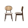 thumbnail image 3 of Baxton Studio Darrion Mid-Century Modern Grey Fabric and Walnut Brown Finished Wood 2-Piece Dining Chair Set, 3 of 7