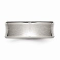 thumbnail image 3 of Solid Stainless Steel Beveled Edge Concave 8mm Men's Matte Brushed Finish Plain Classic Wedding Band Ring Size 12.5, 3 of 6