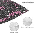 thumbnail image 3 of Wukai Lovely Mom Ever Premium Polyester Fleece Pillow Covers with Hidden Zipper Closure,Luxuriously Soft and Durable-20"x20", 3 of 7
