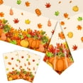 thumbnail image 6 of Vrorvz Fall Maple Pumpkin Disposable Paper Plates to wels Party Set Christmas Thanksgiving Decorations 133 Pc Set for 16 Guests Great for Thanksgiving 9.8x2.0.9x5in Multicolor, 6 of 6