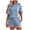 Blue, variant on Atogsazn Women's 2 Piece Outfits Loungewear Colorblock Short Sleeve Womens Tops Elastic Waist Shorts Ribbed Knited Sets Pink M