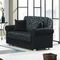 thumbnail image 4 of Ottomanson Convertible Sleeper Loveseat with Hidden Storage, Firm Seating, Black, 4 of 7