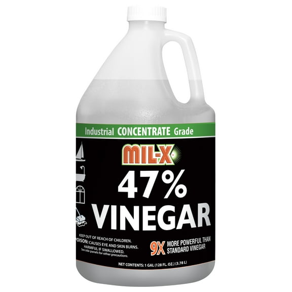 MIL-X 47% Vinegar, Extra Strength Industrial Grade Concentrate, Gallon