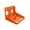 Orange, variant on 2 Pcs Salt Block Holder for Horses Cattle Goats Sheep, Heavy-Duty Mineral Brick Feeder Tray, Hanging Livestock Licking Dispenser for Backyard Farm Pasture or Stable Use, 6.3", Orange