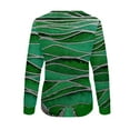 thumbnail image 5 of WREESH Womens Fashion Crewneck Sweatshirts Print Casual Long Sleeve T-Shirt Loose Top Sweatshirt Pullover Green, 5 of 5