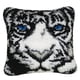 thumbnail image 1 of Kit de gancho de pestillo de animales para hacer fundas de cojín, manualidades, costura, crochet, 17 x 17 pulgadas Tigre blanco, 1 of 9