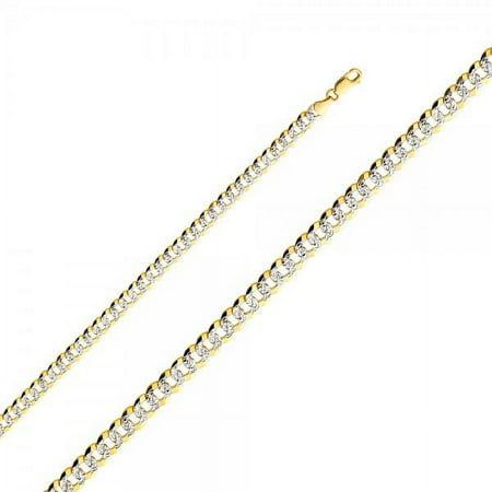 14K Gold 6.9mm Cuban WP Chain : 24"