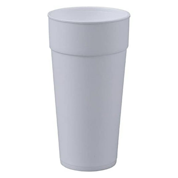 Foam Cups 24oz, Hot & Cold Disposable Cups - Versatile Styrofoam Cups for Coffee, Tea, Beverages - Lightweight, Space Saving, No Sleeves Needed - 100 Count