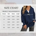 thumbnail image 3 of SWQZVT Hoodies for Women Button Up V Neck Side Slit Sweatshirts Long Sleeve Pullover Casual Loose Womens Fall Tops 2XL, 3 of 8