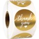 thumbnail image 1 of Thank You Label Sticker 1.5" Round With Gold And White Heart 500 Labels Per Roll, Thank You Sticker Gold For Birthdays, Weddings, Giveaways,showers, 1 of 4