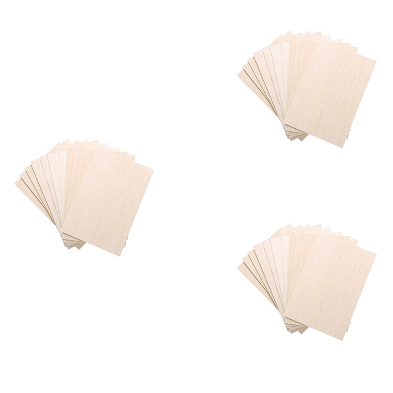 30 Pack Unfinished Wood Sheets,Balsa Wood Thin Wood Board for House