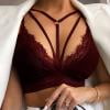 

RPVATI Women s Sexy Underwire Plus Size Halter Hollow Out Bra Comfort Lace Straps Push-Up T-Shirt Bra