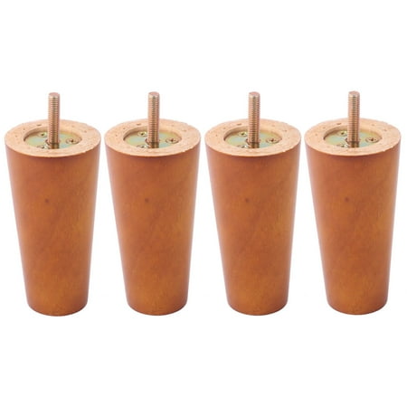 Bedroom Wood Round Bed Sofa Leg Feet Replacement Brown 60mm X 40mm Bedroom Wood Round Bed Sofa Leg Feet Replacement Brown 60mm X 40mm 120mm 4 Pcs