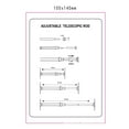 thumbnail image 5 of （white）Spring Tension Rods Tension Curtain Rods No Drilling, Adjustable Spring Loaded Tension Rod, Short Shower Curtain Rod, 5 of 5