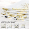 thumbnail image 6 of Christmas Decorations Throw Pillow Covers, Set of 4 Throw Pillow Cases with Holiday Decor, 18x18inch, White, 6 of 7