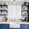 thumbnail image 2 of White Kitchen Curtains 63 Inch Length, Modern Minimalist Pure Soild Color Grommet Top Bedroom Living Room Curtains, Light Filtering Cafe Curtain Drapes 2 Panels Set 84''x63'', 2 of 9
