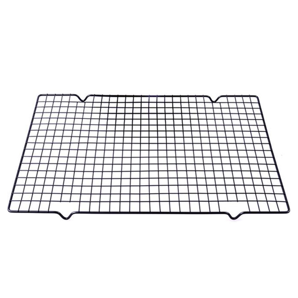 Techtongda 2pc Black Nonstick Wire Cookie Cooling Rack for Baking Oven 10*16inch Carbon Steel