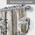 thumbnail image 6 of Texas Star Navy Blue Farmhouse Short Window Curtain Valances, Farmhouse Vintage Art Wooden Rod Pocket Kitchen Valances for Living Room Bedroom Bathroom Cafe 60" x 18", 6 of 8