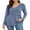 LightBlue, variant on Casual Tunic Tops for women, CRAYNER Casual Loose Fit V-Neck T Shirt with Pocket Long Sleeve Fall Winter Blouses, L
