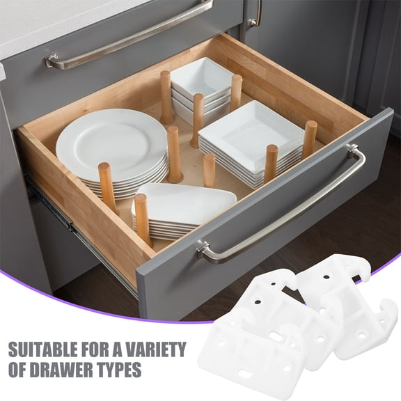 PENIKOKO 20Pcs Plastic Drawer Glides Bottom Mount Replacement Brackets for Drawer Repair