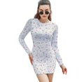 thumbnail image 1 of Robe à Manches Longues Imprimé Floral Coloré pour Femmes Robe à Poche Mode Robes à Capuche Imprimé Floral, 1 of 5