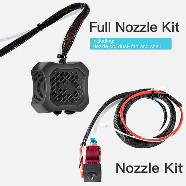 Assembled Full Extruder Hotend Kit Double Cooling Fan with 0.4mm