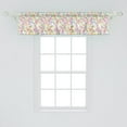 thumbnail image 2 of Ambesonne Summer Window Valance, Colored Geometric Circle, 42" x 12", Lavender Salmon, 2 of 3