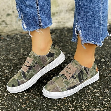 

WOXINDA Women s Fashion Leopard Printed Sleeve Flat Sole Comfortable Casual Shoes