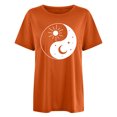 thumbnail image 4 of SMihono Hauts pour Femmes Été Décontracté Vintage Col Rond Imprimé Motif Manches Courtes Blouse T-shirt Oversize pour Femmes 2023, 4 of 5