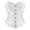 White, variant on Women Elegant Cap Sleeves Brocade Bustier Corset Top Historical Gown