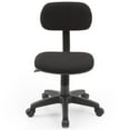 thumbnail image 3 of Hodedah Armless Adjustable Height Swivelling Task Chair in Black Fabric, 3 of 5