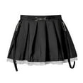 thumbnail image 1 of POINTERTECK Women Lace Patchwork Mini Pleated High Waist Goth Skirts, 1 of 6