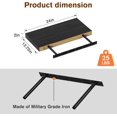 thumbnail image 3 of Floating Shelf Set of Wall Shelves in W x in D x in H Wooden Floating Wall Shelf with Invisible Brackets for Living Room/Bedroom/Bathroom/Kitchen Storage and Decor Walnut, 3 of 9