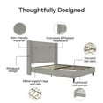 thumbnail image 5 of DHP Eveline Upholstered Platform Bed Frame with High Wingback Headboard, Queen, Textured Gray Canvas, 5 of 23