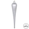 thumbnail image 2 of Vickerman MT195007D 11 in. Silver Glitter Drop Ornament - 3 per Bag, 2 of 3