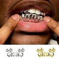 thumbnail image 2 of Adjustable Size Hip Hop Grillzs for Teeth Glossy Mouth Grillzs Set for HipHop Enthusiasts Comfortable Fit Top and Bottom, 2 of 8